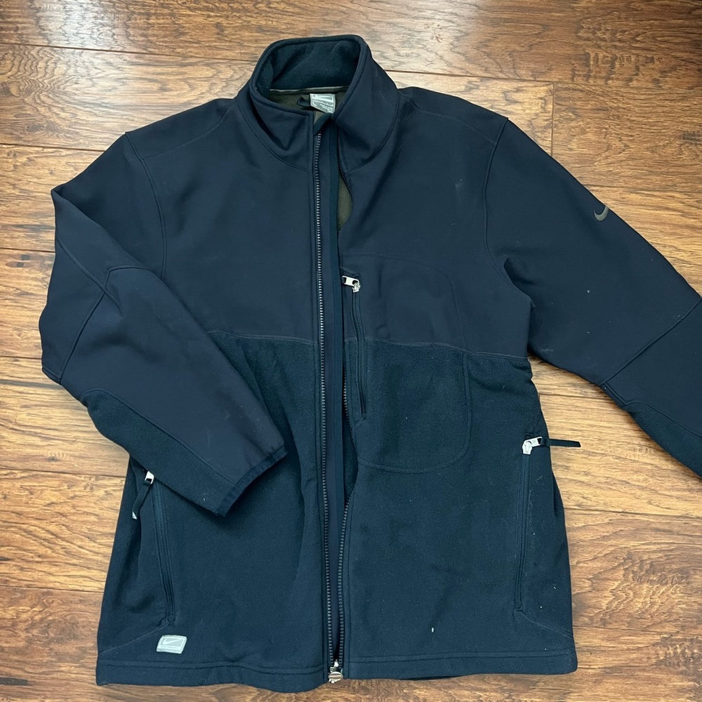 Nike fleece zip jacket navy
